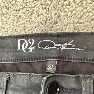 DG2 by Diane Gilman Charcoal Straight Leg Jeans